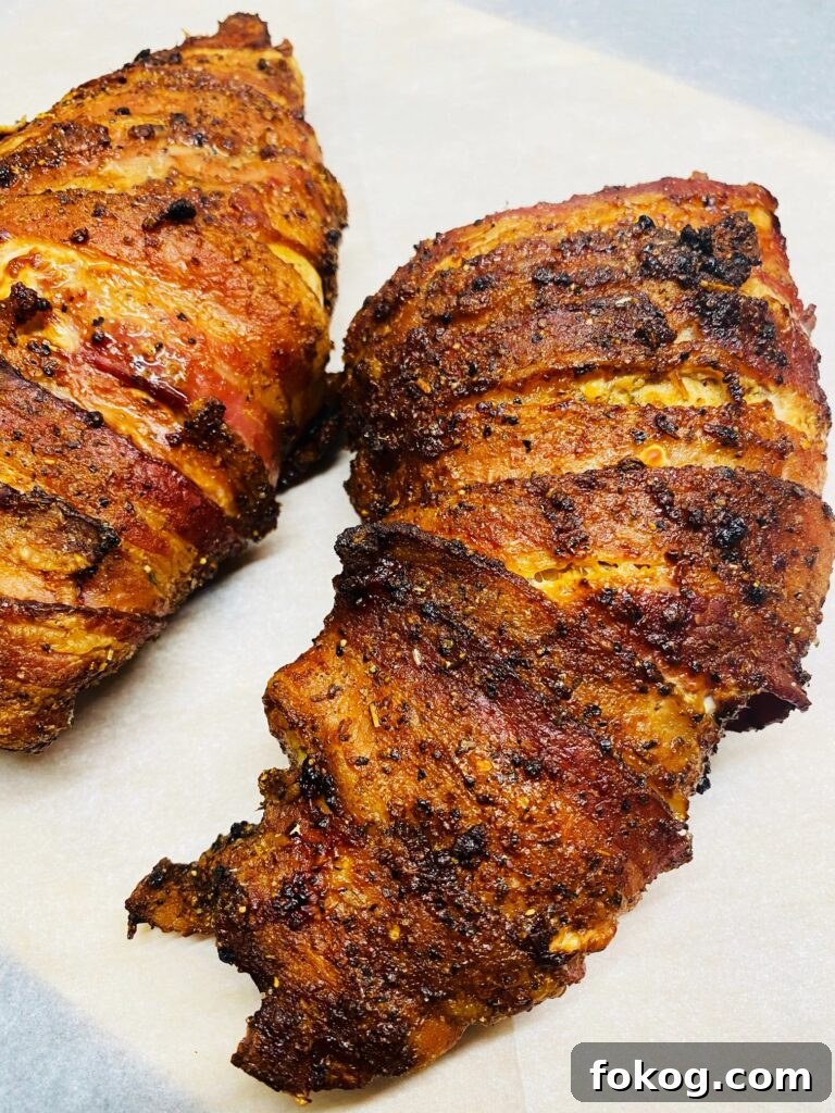 Cheesy Caramelized Onion Bacon-Wrapped Pig Shots: Party Appetizer 10 Air Fryer Bacon Wrapped Turkey