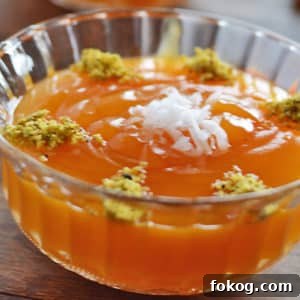 Qamar al-Deen Apricot Pudding Recipe: Traditional Middle Eastern Dessert 9 A glass cup with Apricot pudding