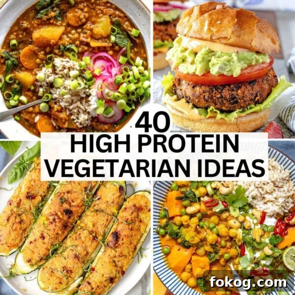 High protein vegetarian meal ideas for a healthy diet.