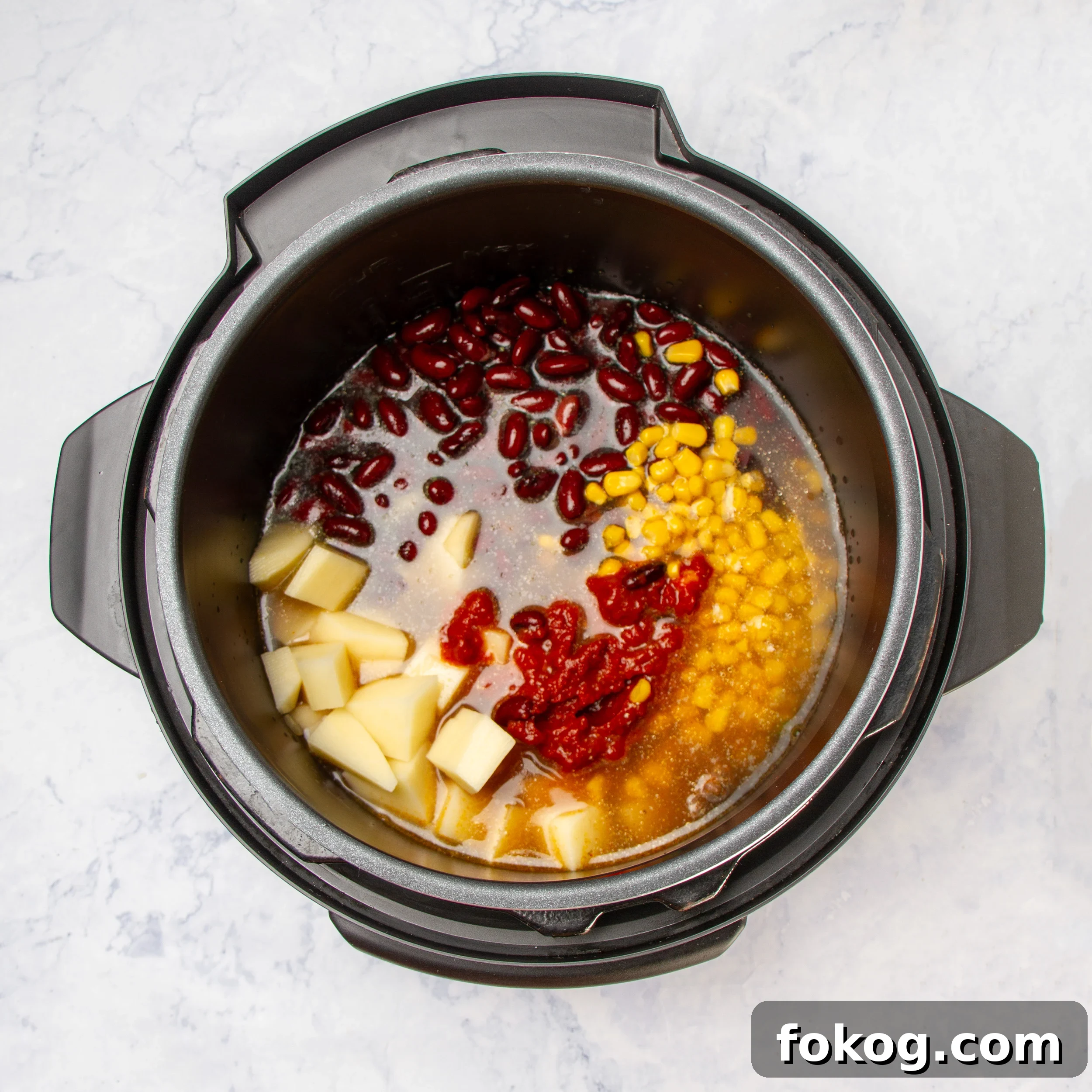 Cowboy Soup: Hearty Comfort Soup Recipe for Cozy Nights 7 Finally, broth is added to the other Cowboy Soup ingredients and it's ready to cook.