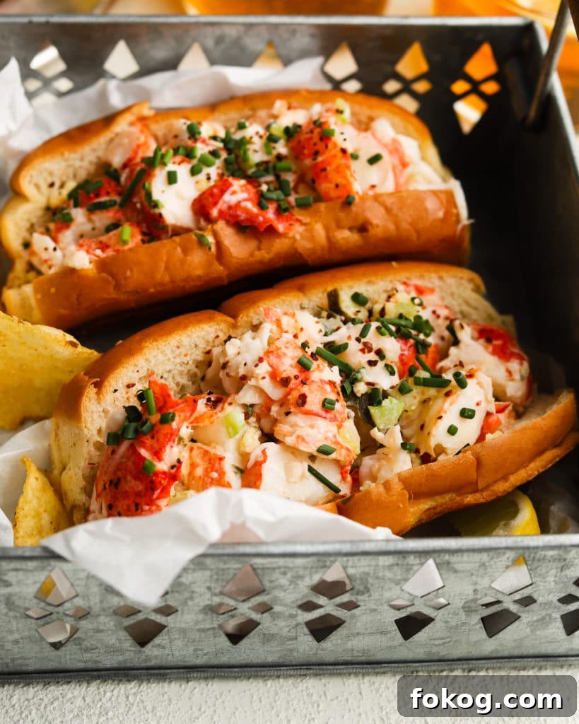 Lobster Rolls with Pickles & Tarragon Butter