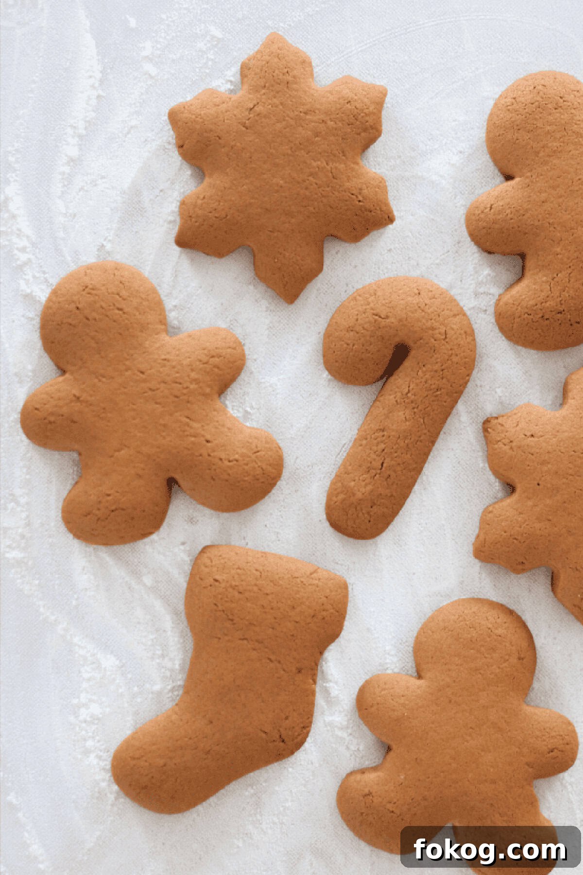 Unfrosted gingerbread cookies.