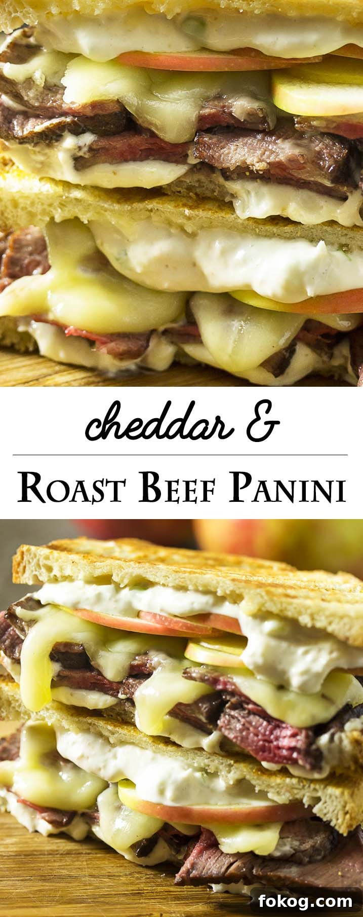 Roast beef panini collage