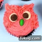 Adorable Owl Cupcake Recipe and Decorating Ideas 8 Owl Cupcakes are soft and fluffy chocolate cupcake decorated with a vanilla buttercream to look like gorgeous, googly eyed owls! Perfect for a birthday cake, party, get together or just for fun. #owlcupcakes #pinkowl