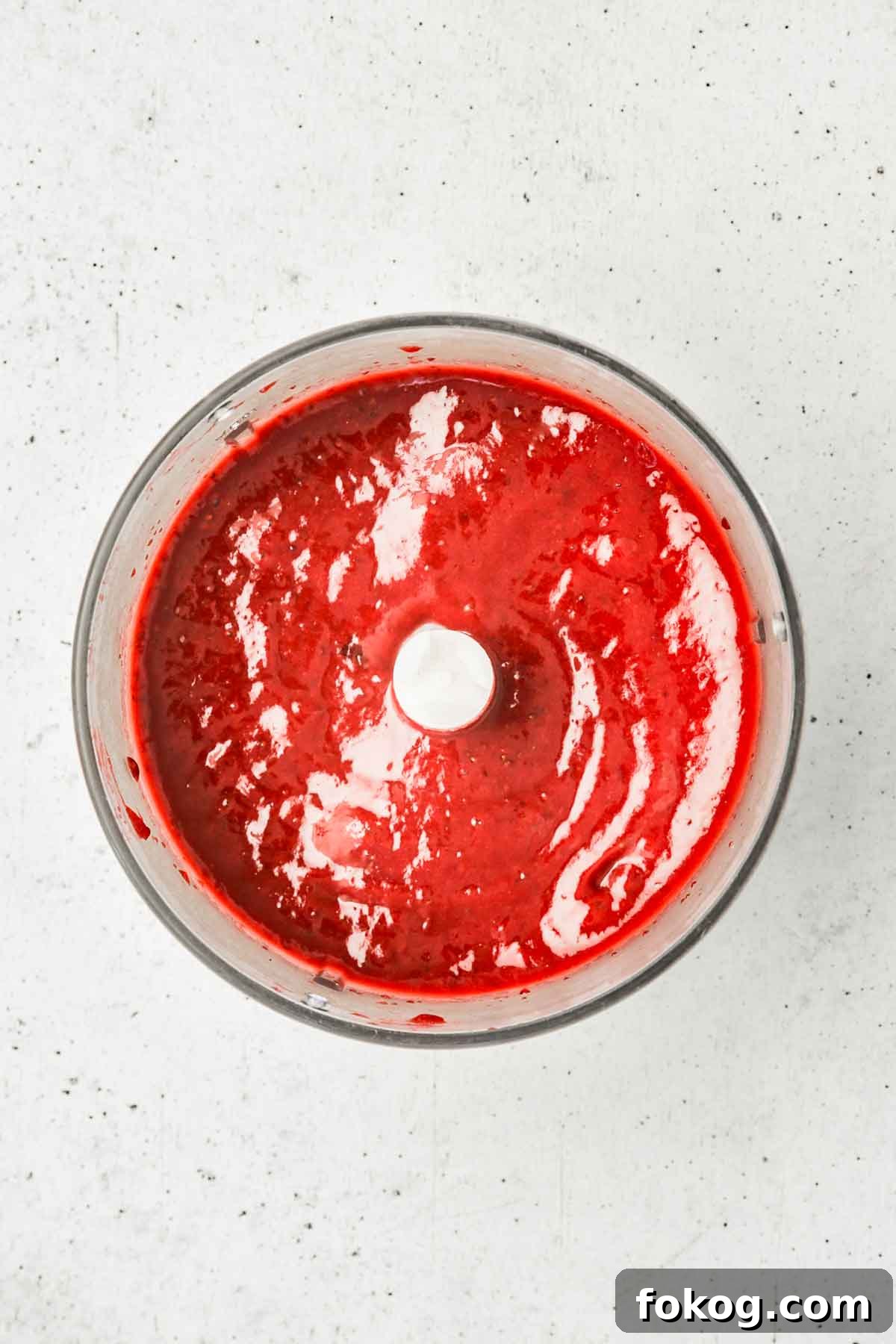 smooth strawberry puree for desserts and frostings