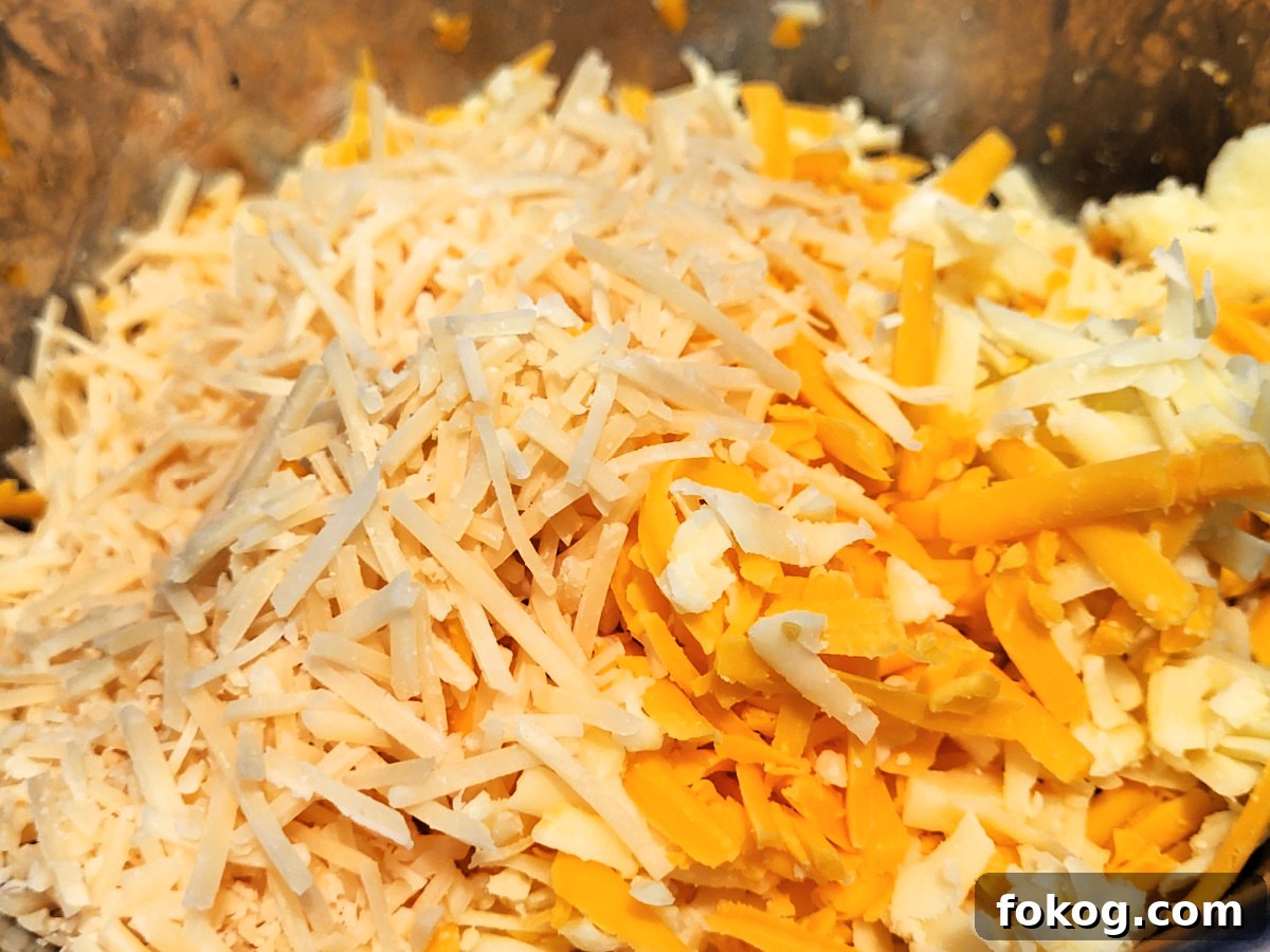 Creamy Smoked Ham Mac and Cheese 3 Shredded Cheese Mixture For Smoked Ham Mac And Cheese