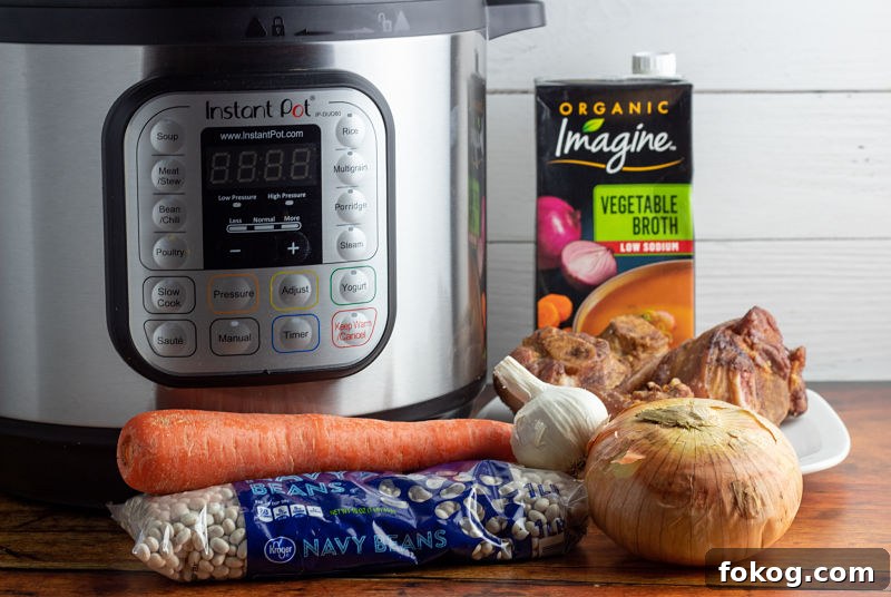 Instant Pot Copycat Bean with Bacon Soup