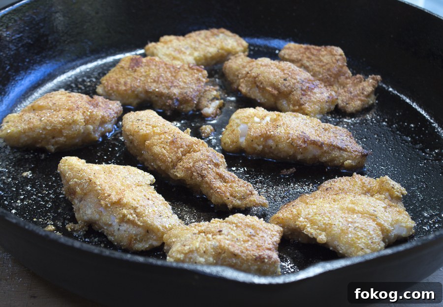 Cornmeal-Crusted Fish Fingers with Skillet Succotash Recipe 10 Pan fry the coated fish with just enough oil to coat, no need to deep fry.