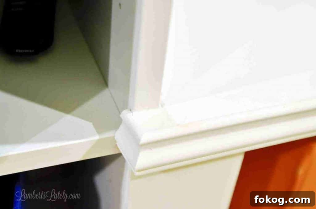 Built-In Bedroom Wardrobe Using IKEA Billy Bookcases 21 corner of edge molding.