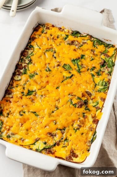 Festive Christmas Breakfast Casserole with Sausage and Cheese 10 img 6396 9