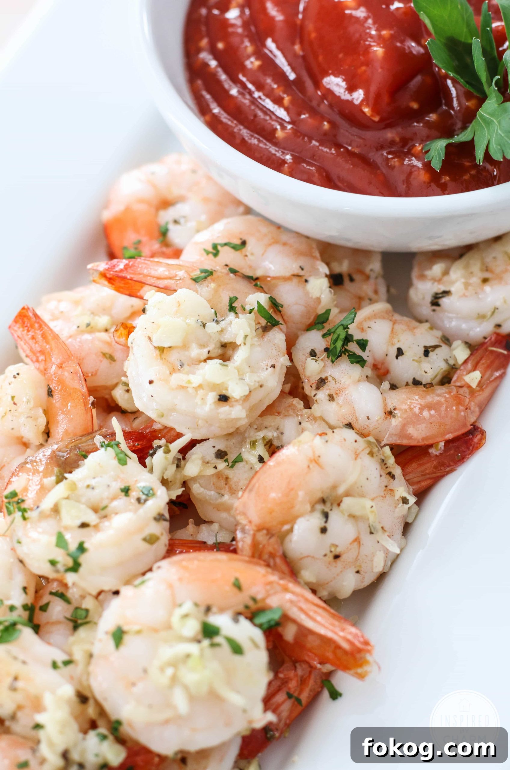 Roasted Parmesan Garlic Shrimp | Inspired by Charm