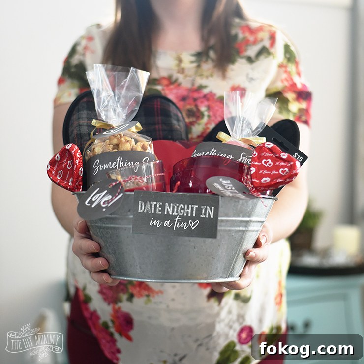 Personal DIY Valentine’s Day Gifts to Delight Loved Ones 3 Date Night In Basket