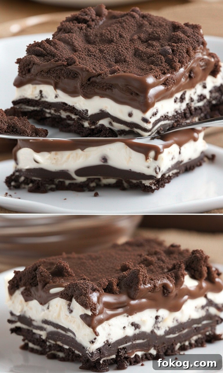 No-Bake Chocolate Lasagna Pin for Pinterest