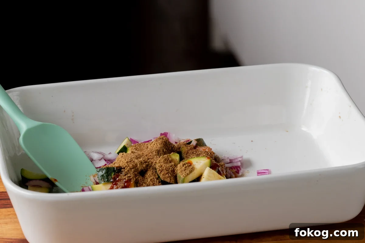 adding spices to the pan