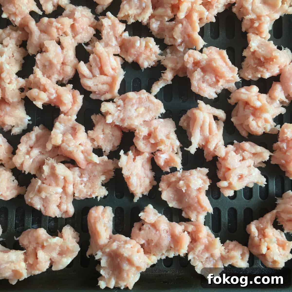 ground chicken crumbles air fryer