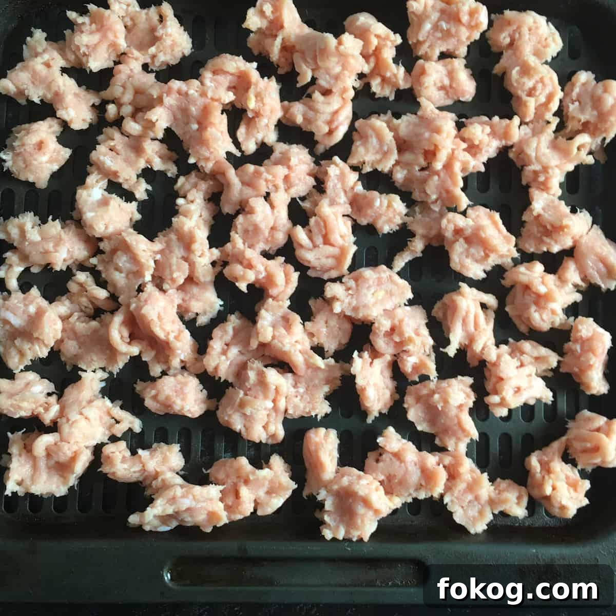 ground chicken in air fryer