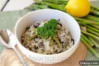 Creamy Asparagus and Portobello Mushroom Risotto