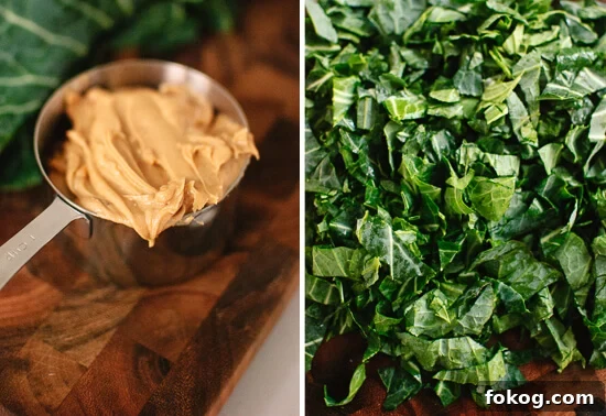 peanut butter and collard greens