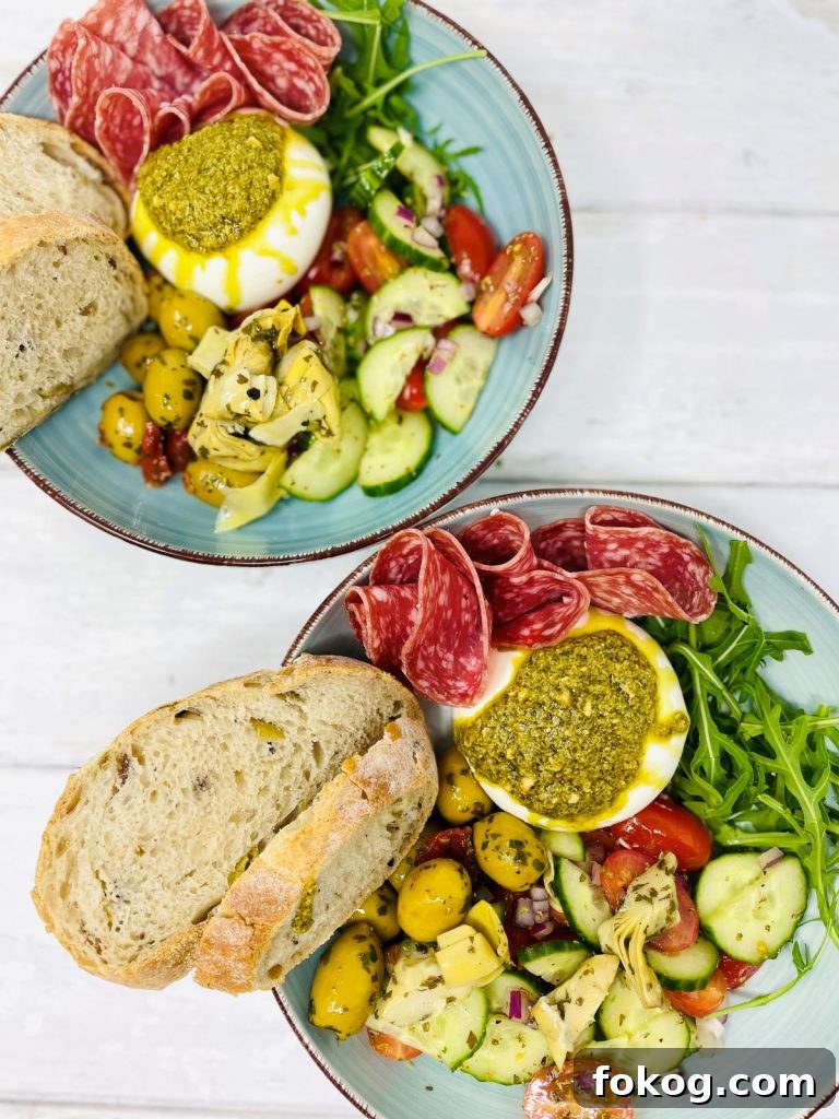Light Summer Dinner Ideas: Quick Recipes for Warm Evenings 2 burrata salad bowl served with olive bread