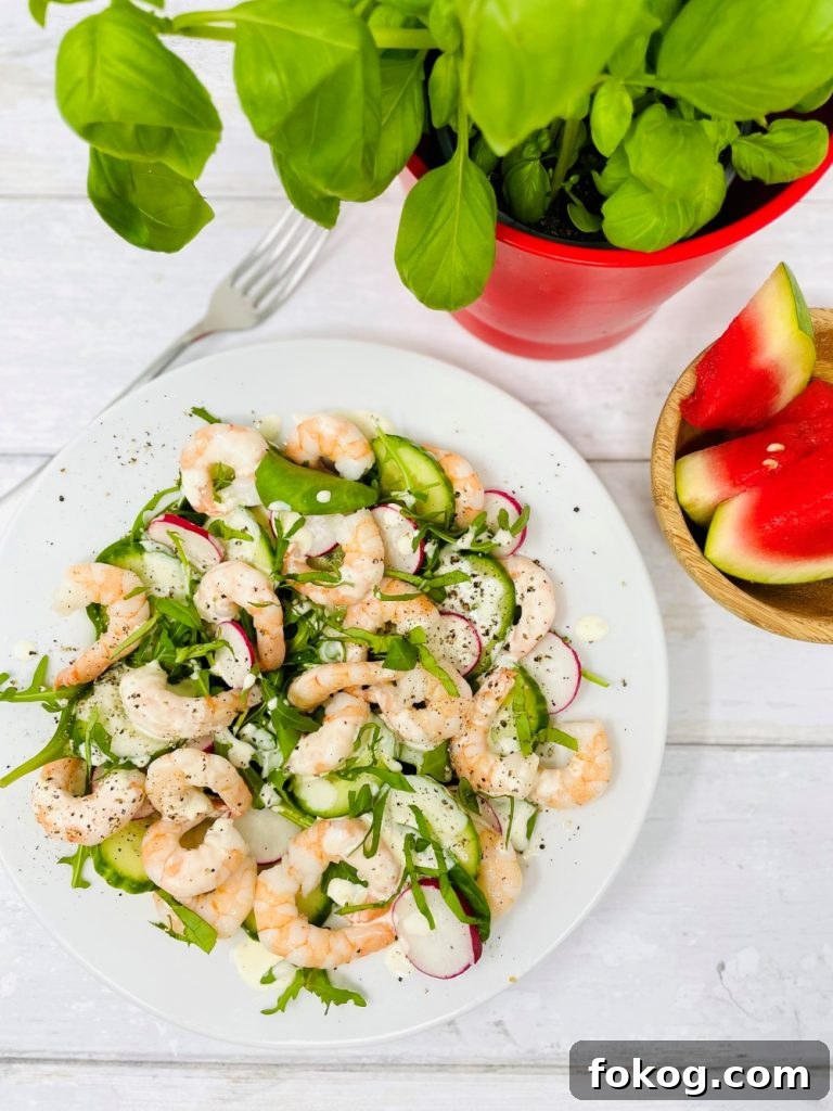 Light Summer Dinner Ideas: Quick Recipes for Warm Evenings 5 prawn salad scattered with chopped herbs and drizzled with lemon mayonnaise dressing
