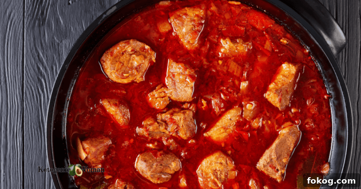 bowl of hearty stew against dark background