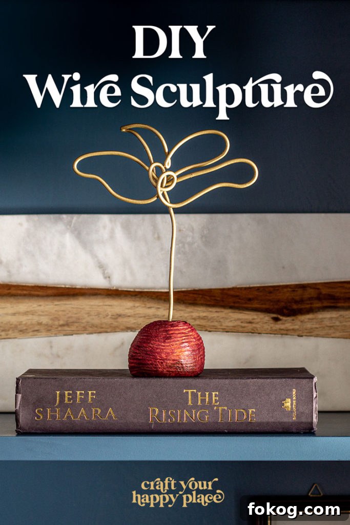 This tutorial will show you how to make an easy DIY wire sculpture. This cheap DIY wire craft uses simple supplies and create high-end home decor on a budget. Wire art adds a modern touch to your room decor!