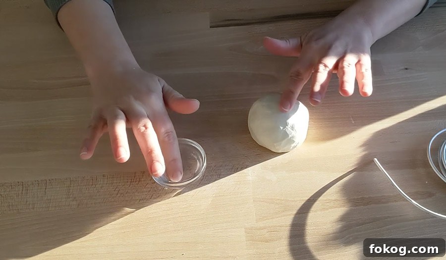 Smooth clay with water