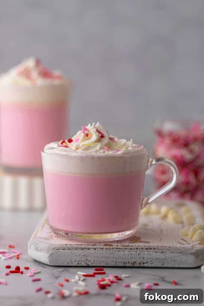 Valentine's day hot chocolate cup