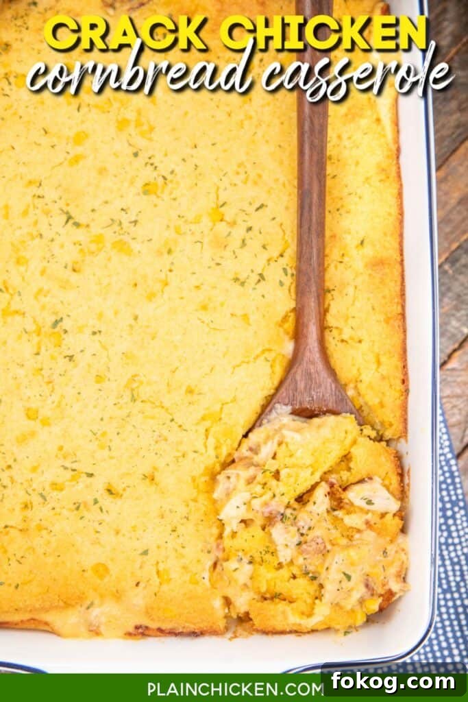 Cheesy Crack Chicken Cornbread Casserole Recipe 7 Hidden image 2