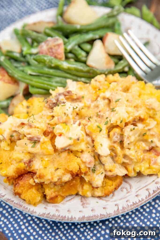 Cheesy Crack Chicken Cornbread Casserole Recipe 4 Baked Chicken Cornbread Casserole