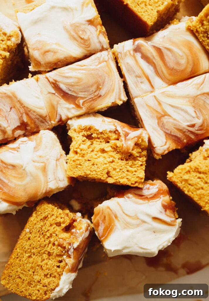 Caramel pumpkin sheet cake