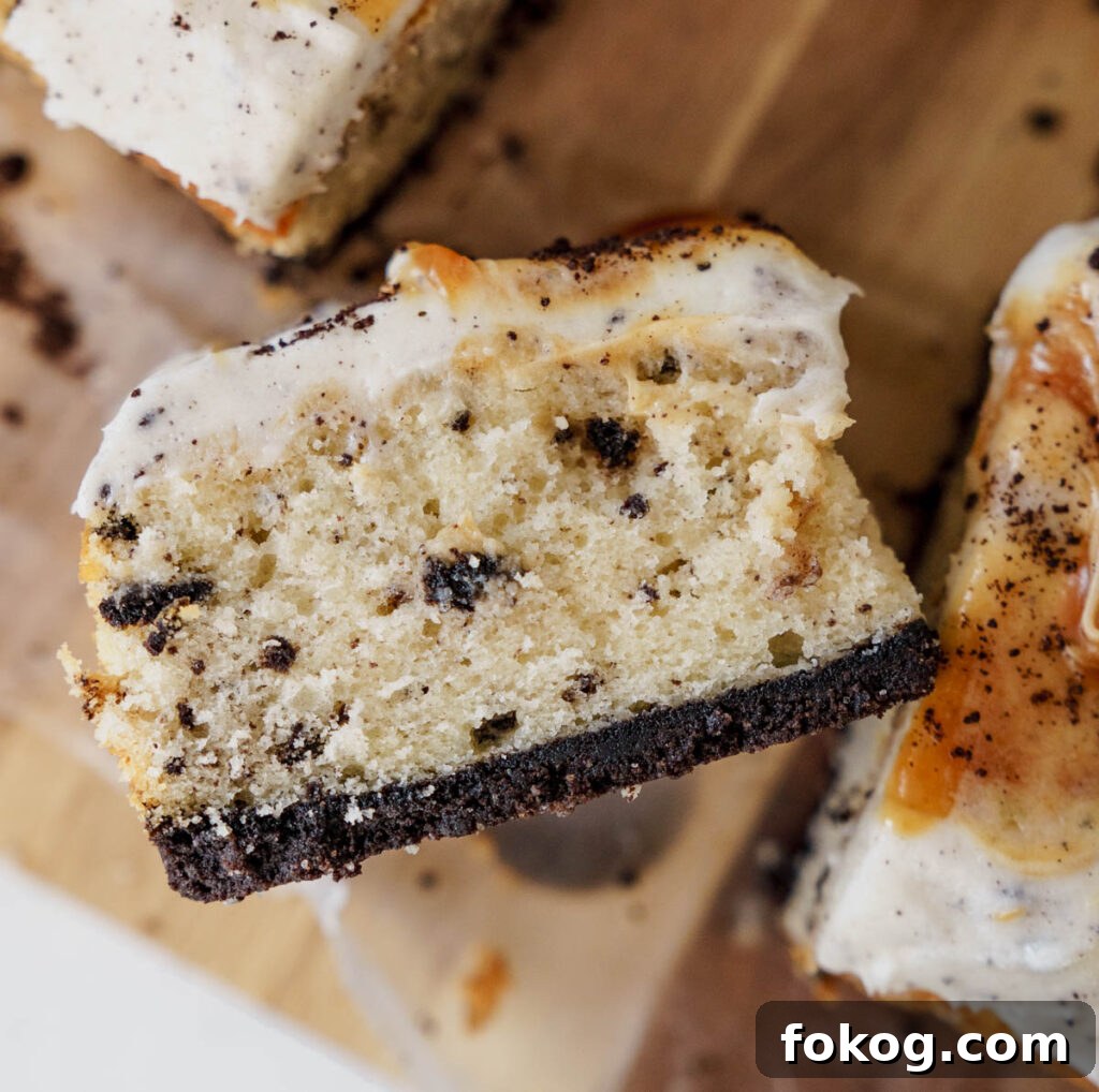 Oreo caramel sheet cake