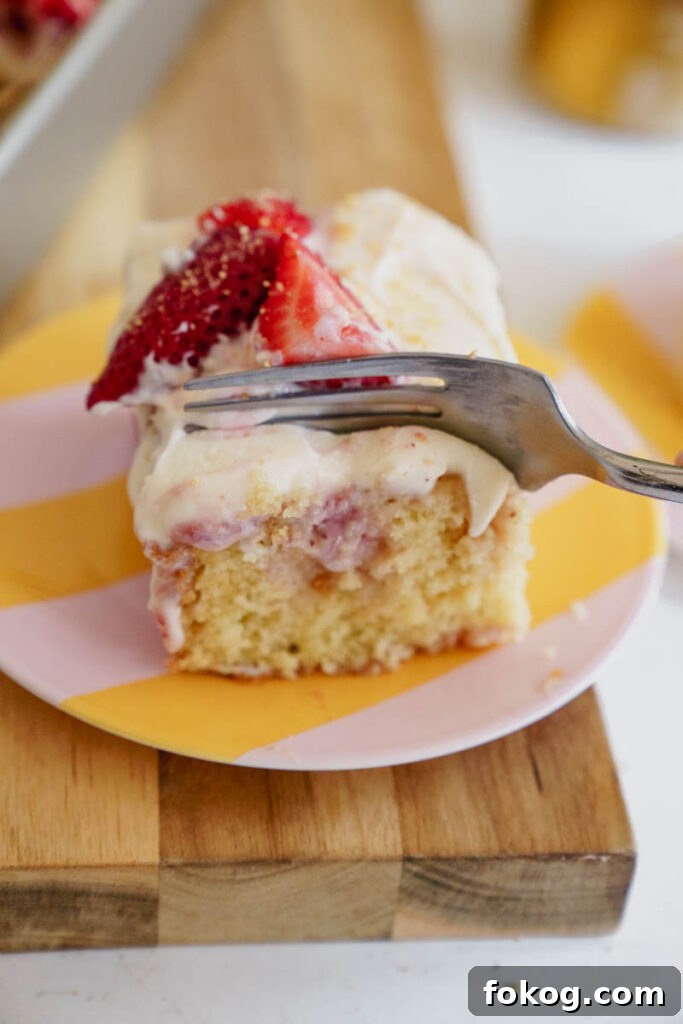 Strawberry poke cake