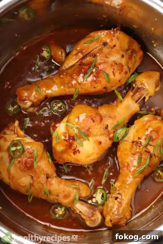 41 Juicy Chicken Drumstick Recipes You’ll Want Tonight 27 Instant Pot Chicken Adobo with gravy