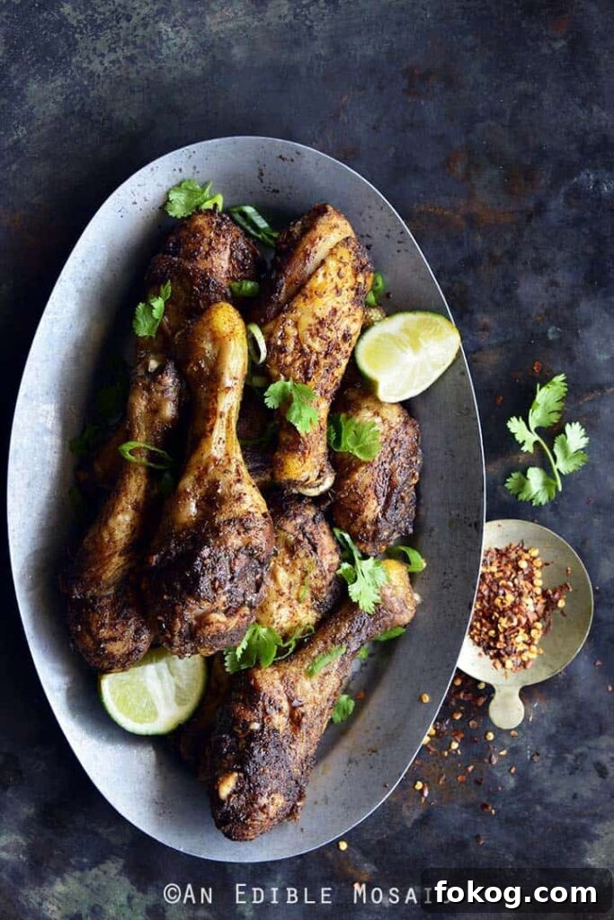 41 Juicy Chicken Drumstick Recipes You’ll Want Tonight 29 Jamaican Jerk Chicken Drumsticks served with sliced lime wedges and chili flakes