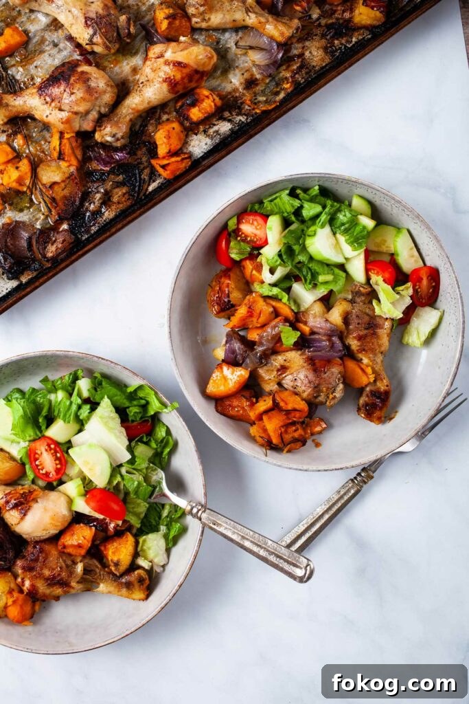41 Juicy Chicken Drumstick Recipes You’ll Want Tonight 35 Healthy Chicken Drumsticks with Sweet Potatoes and Apples