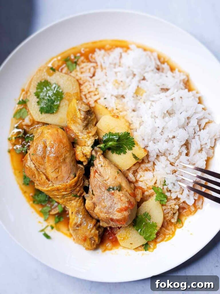 41 Juicy Chicken Drumstick Recipes You’ll Want Tonight 41 Colombian Chicken Stew over a bed of rice