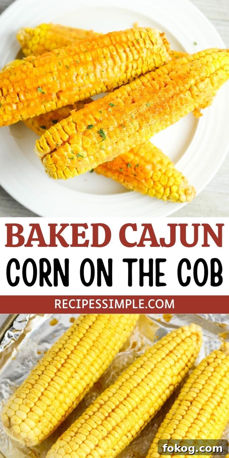 Cajun Corn On The Cob Pinterest Pin