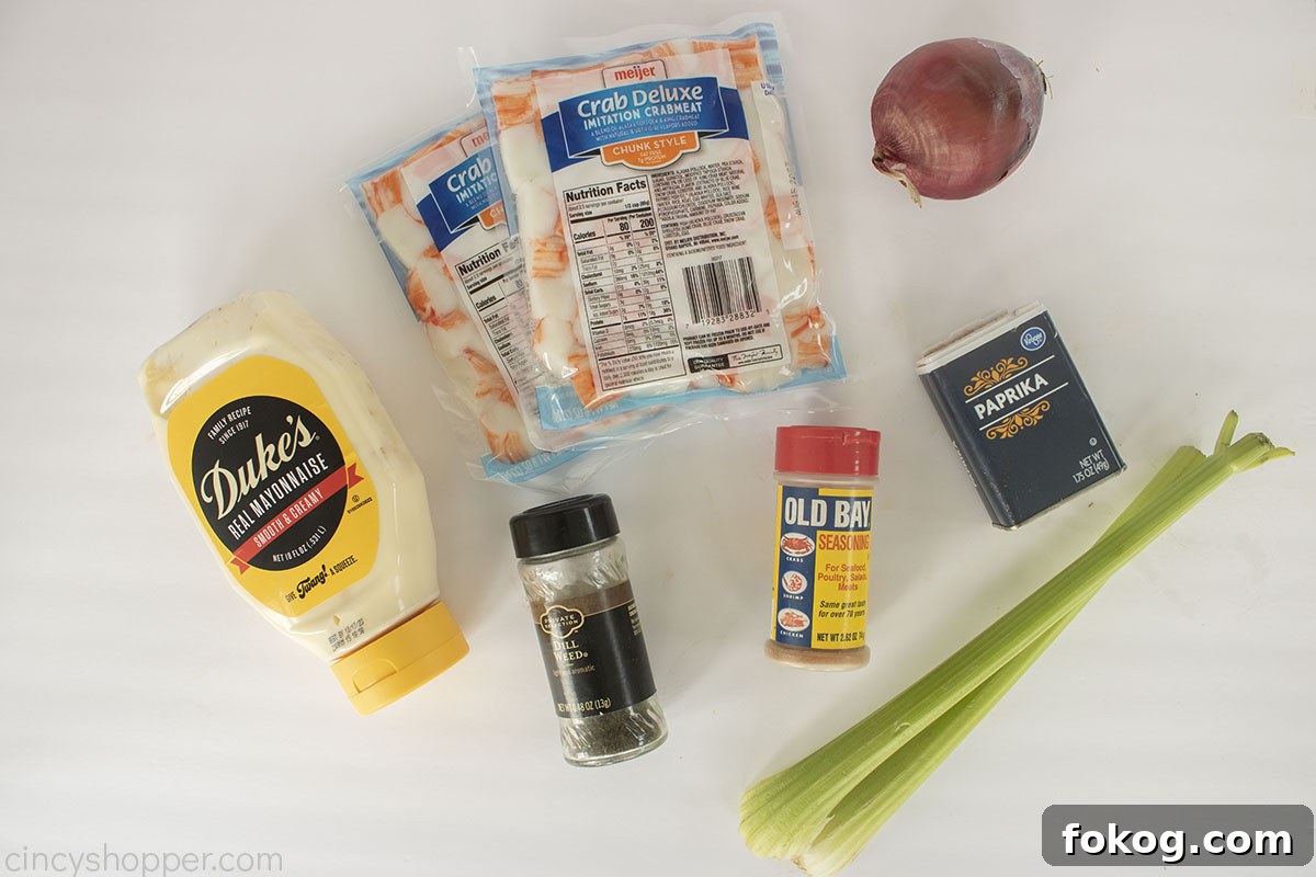 Crab Salad Ingredients