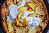 Peaches and Cream Dutch Baby Pancake
