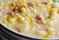 Jalapeno Corn Chowder Recipe with Leftover Ham