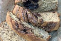 Moist Banana Bread with Hazelnut Swirl