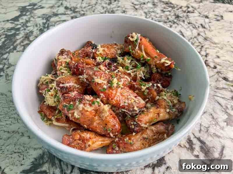 Big Green Egg Garlic Parmesan Chicken Wings