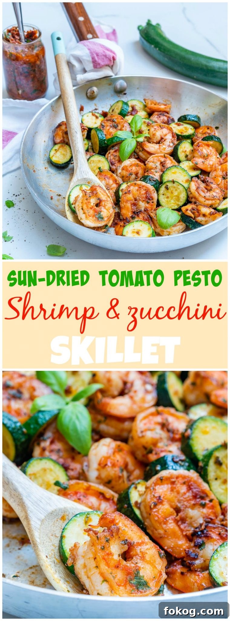 Sun-Dried Tomato Pesto Shrimp and Zucchini Skillet 9 Sun-dried Tomato Pesto Shrimp Zucchini Skillet Meal Prep