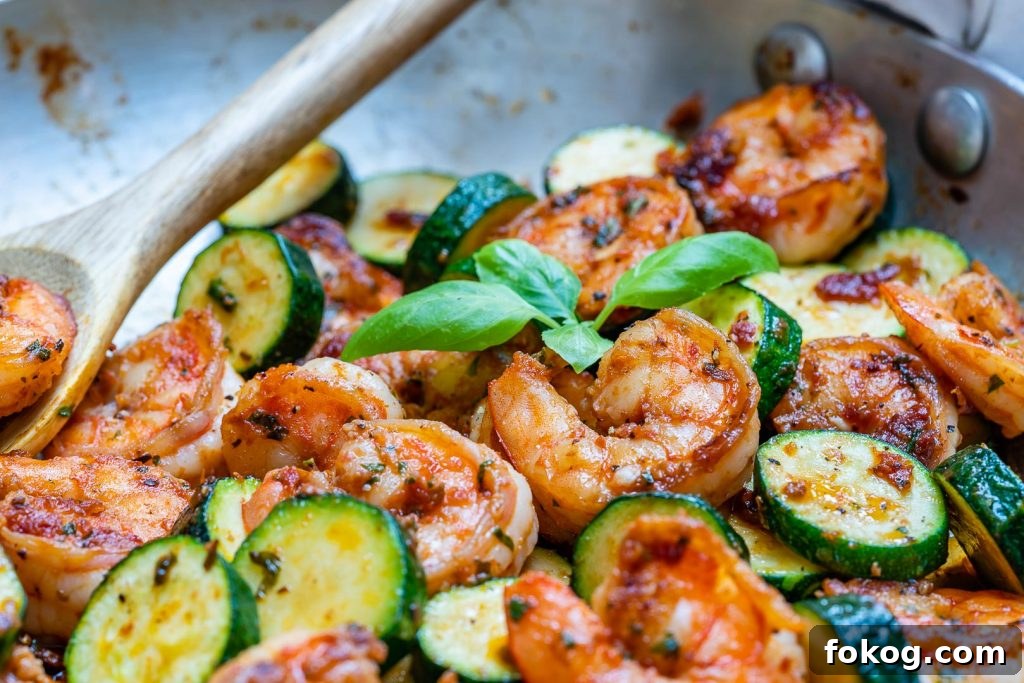 Sun-Dried Tomato Pesto Shrimp and Zucchini Skillet 8 Healthy Pesto Shrimp Zucchini Skillet