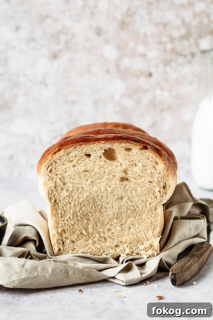 Hokkaido milk bread interior