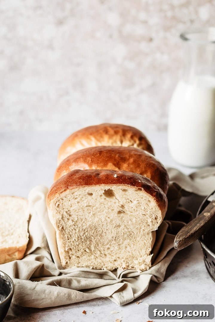 Hokkaido milk bread on napkin