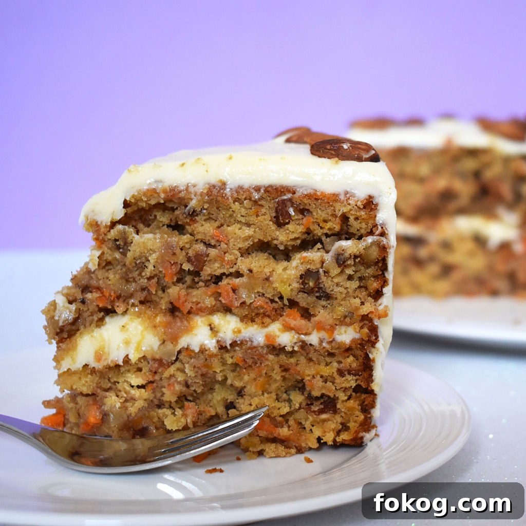 Slice of the best carrot cake.