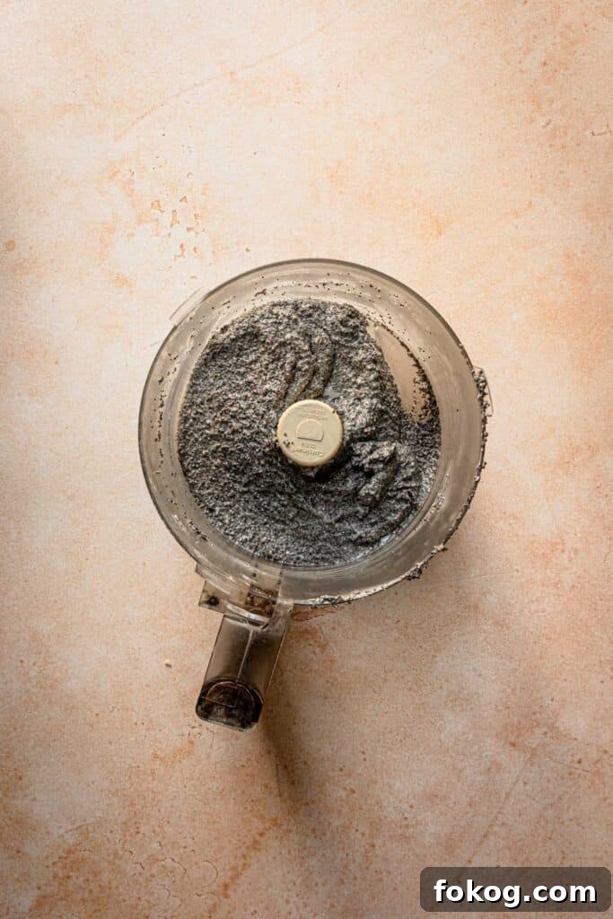 Poppy Seed Babka Recipe: Classic Swirled Pastry 7 Poppy seed filling in a food processor.