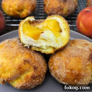 Air Fryer Peach Pie Biscuit Bombs - Quick Dessert 13 air fryer peach pie biscuit bombs recipe dinners done quick featured image